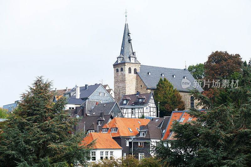Essen Kettwig历史教堂和中心